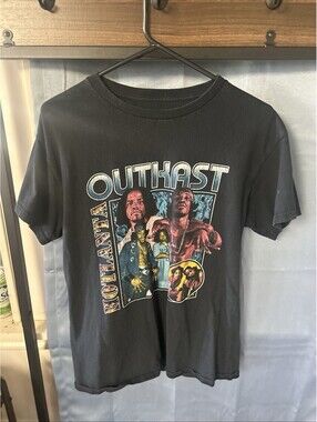 Outkast Women's Hotlanta T-Shirt Small Black Band Tee Short Sleeve